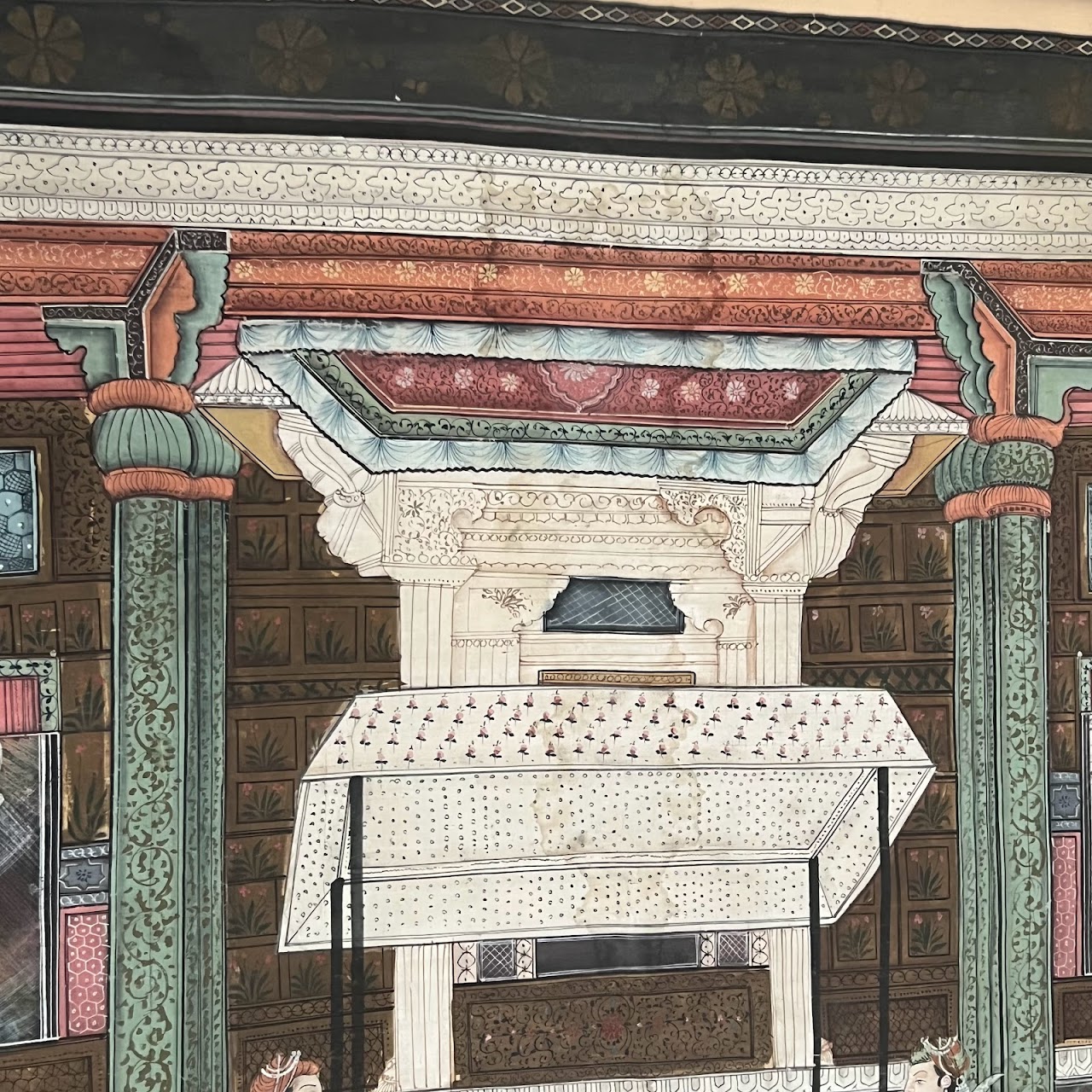 Indian Antique Large Scale Court Painting