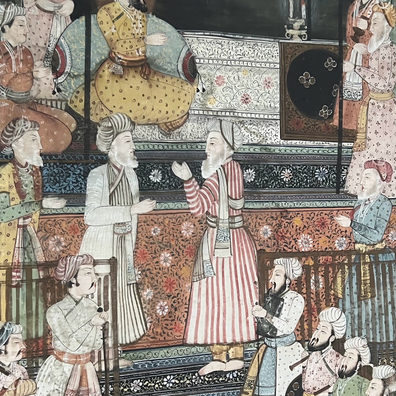 Indian Antique Large Scale Court Painting