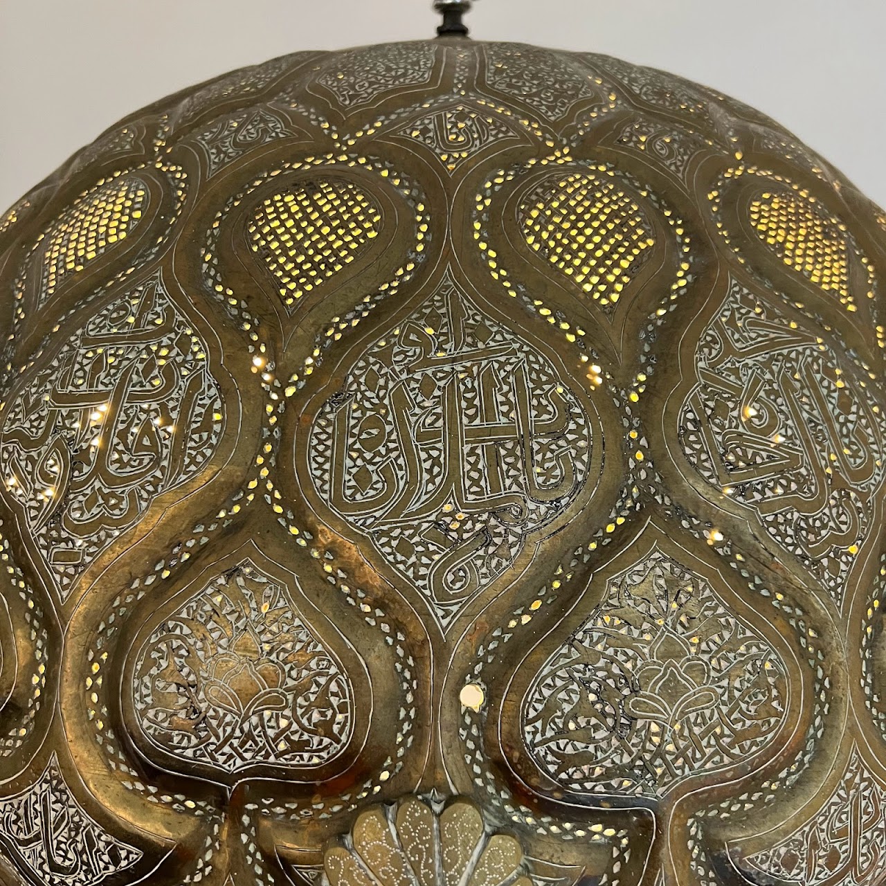 Pierced Arabic Brass Pendant Light