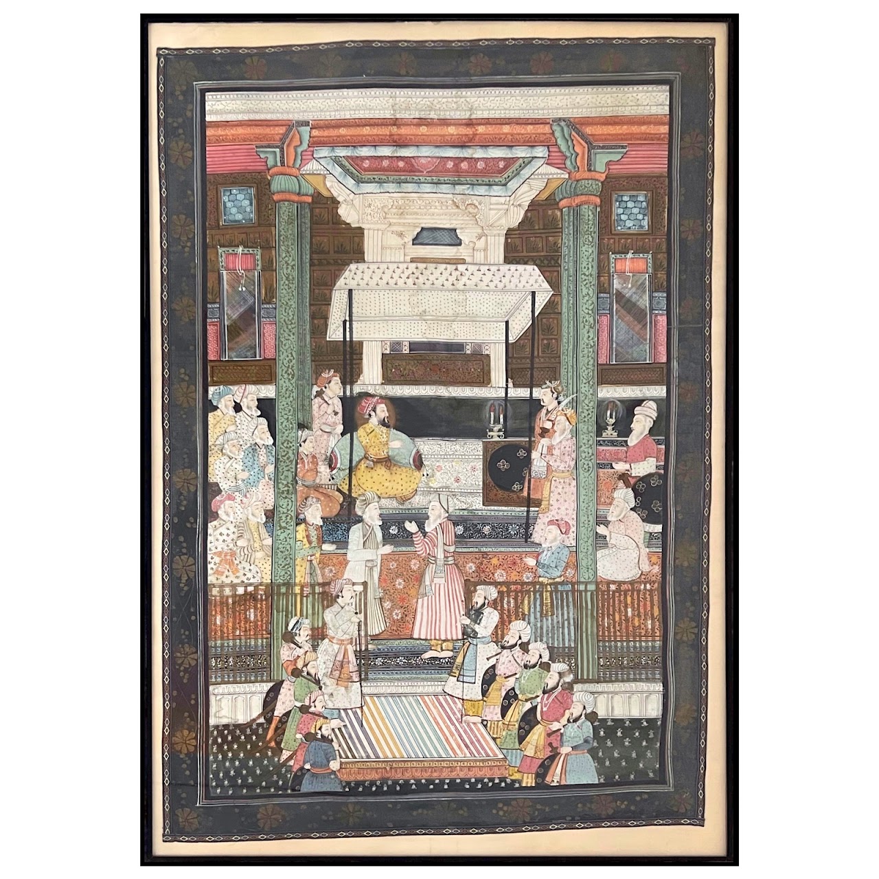 Indian Antique Large Scale Court Painting