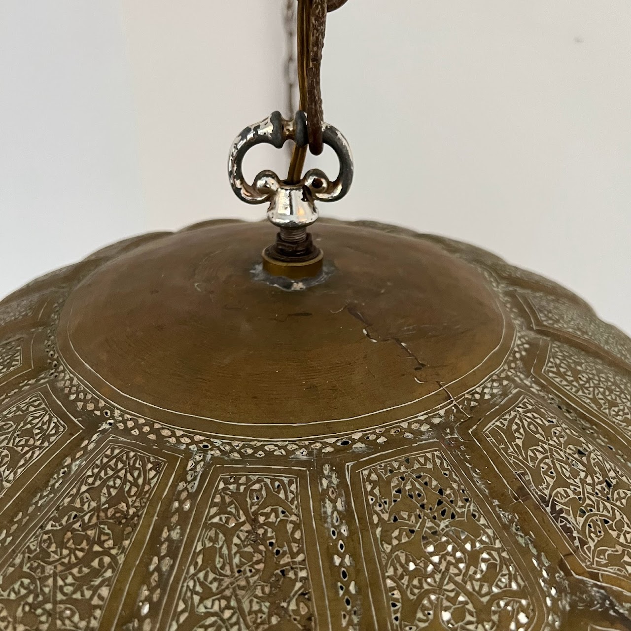 Pierced Arabic Brass Pendant Light