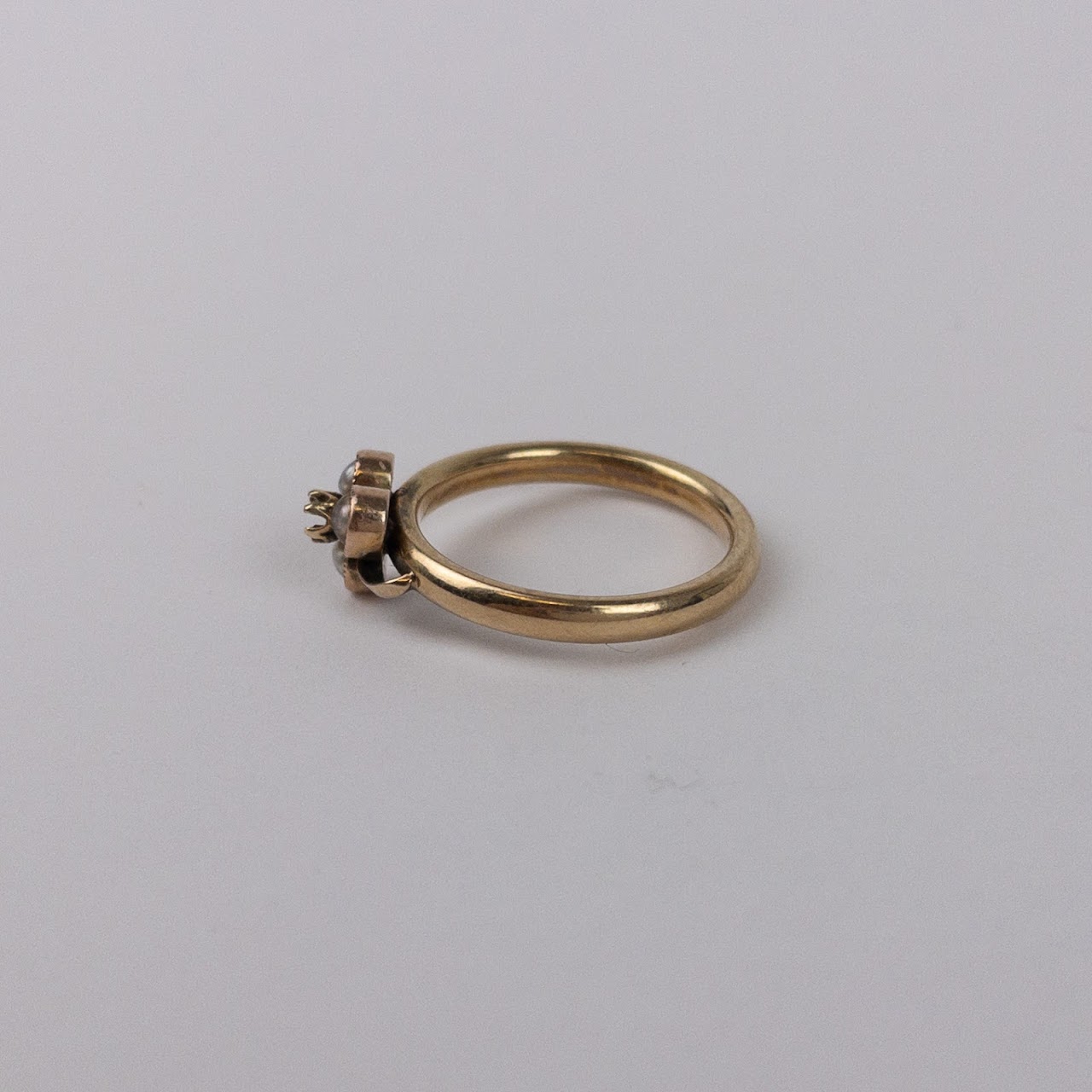 14K Gold & Pearl Ring MISSING STONE