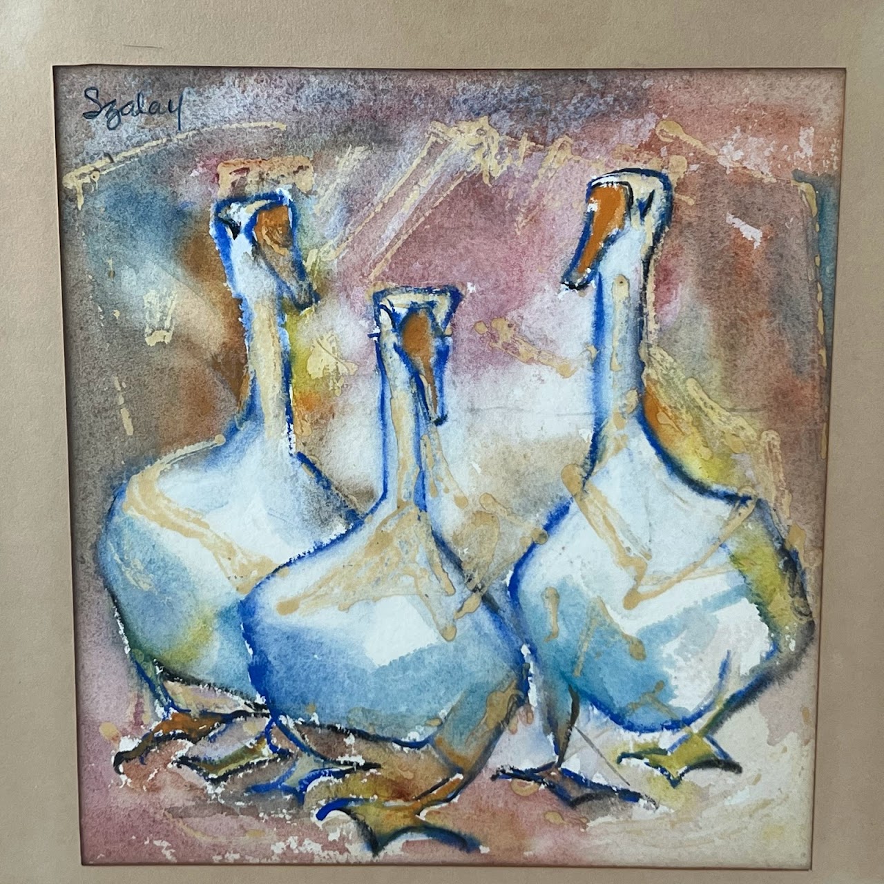 Doris Szalay Signed Watercolor Painting