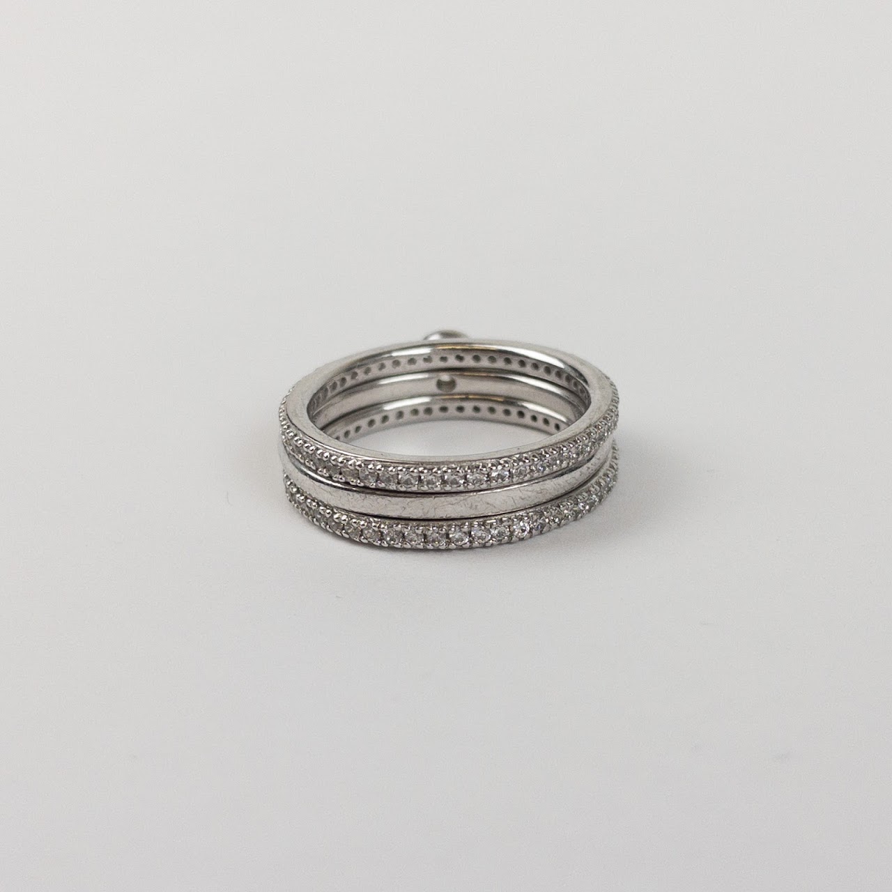 Kiera Sterling Silver & Cubic Zirconia Stacking Ring Set