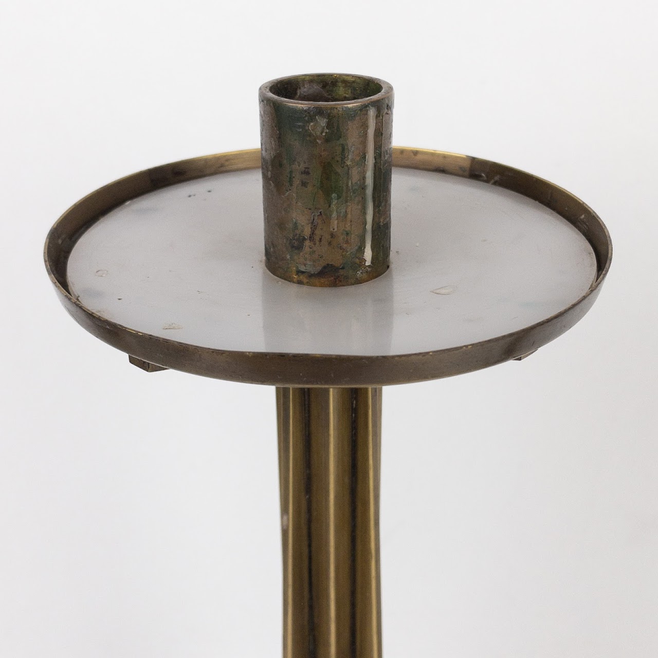 Brass Art Deco Candle Stick Pair