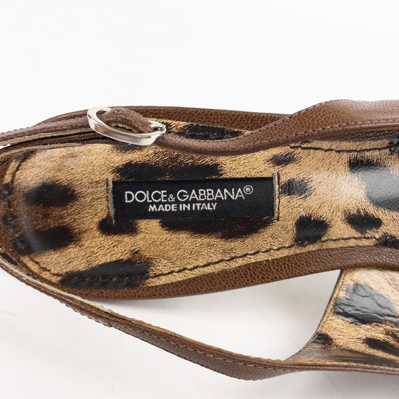 Dolce & Gabbana Leather Slingback Heels