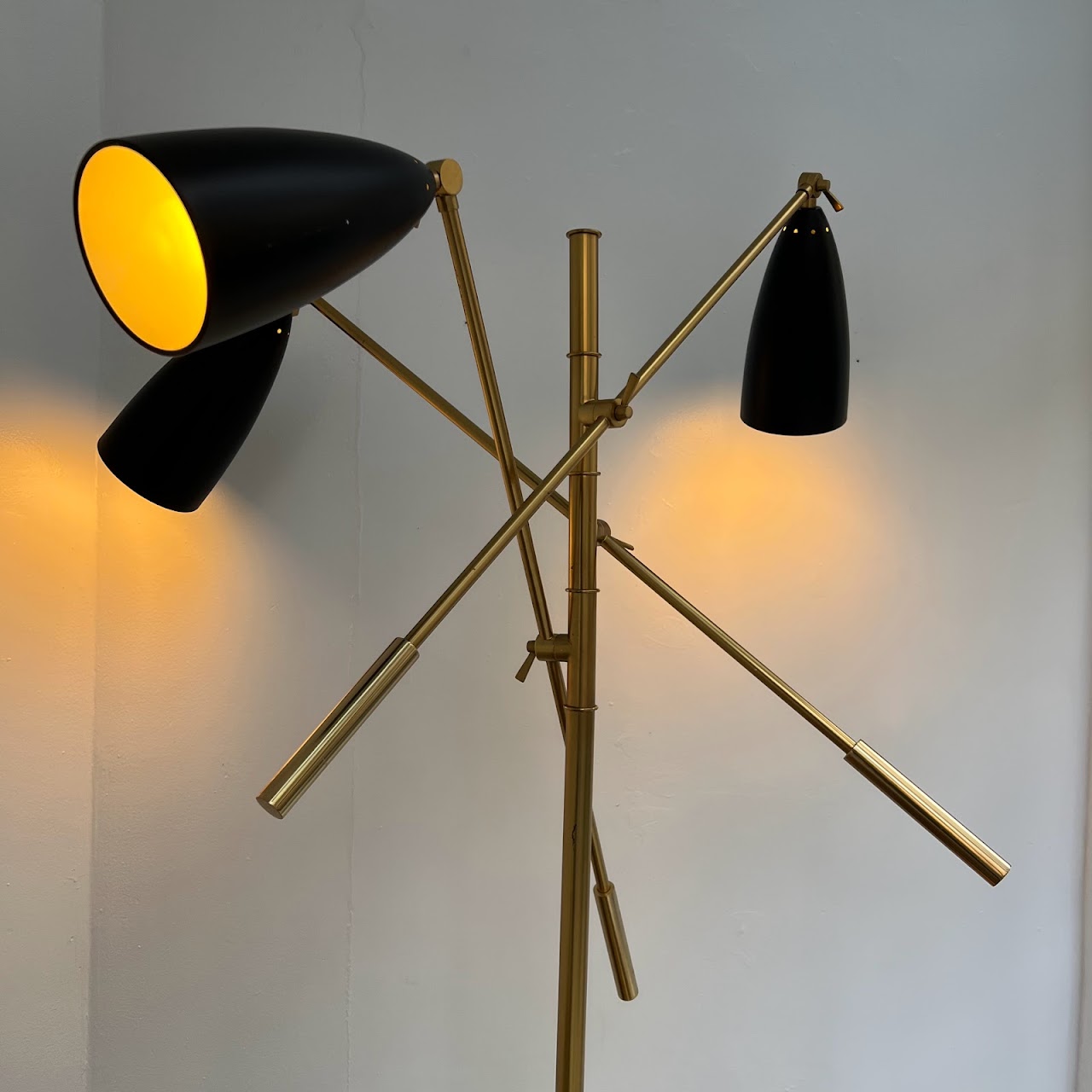 Contemporary Trilight Cantilever Floor Lamp