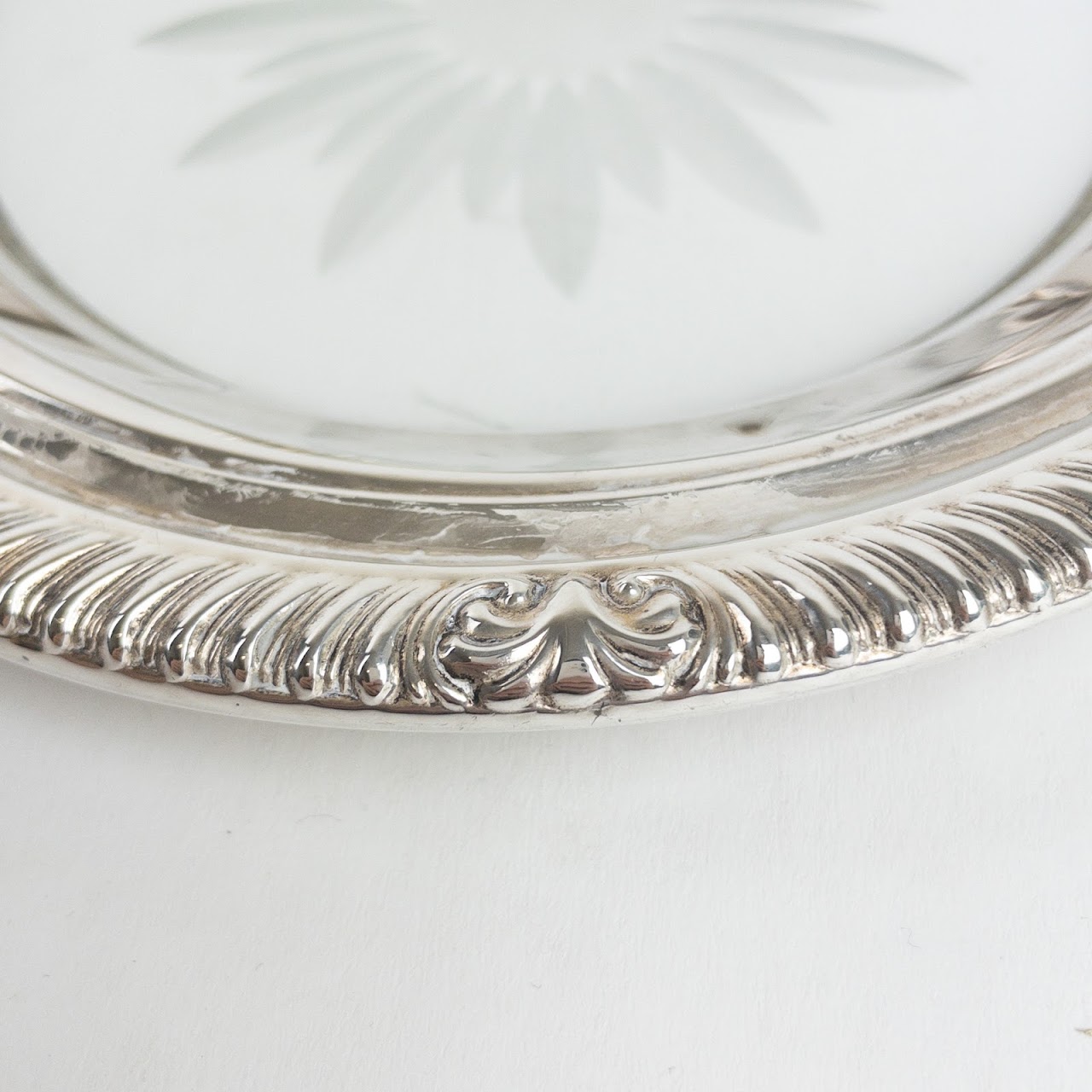 Sterling Silver Rimmed Plate