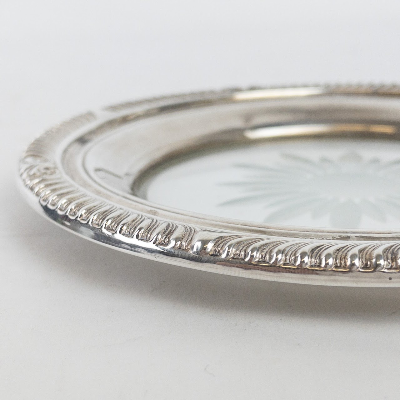 Sterling Silver Rimmed Plate