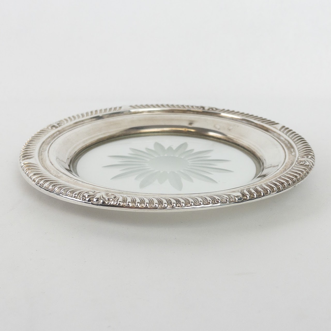 Sterling Silver Rimmed Plate