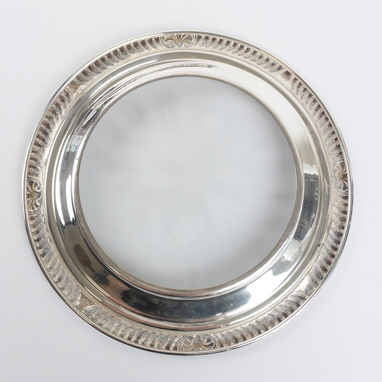 Sterling Silver Rimmed Plate