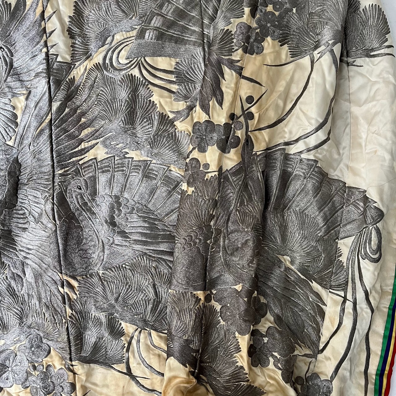 Vintage Embroidered Silk Kimono