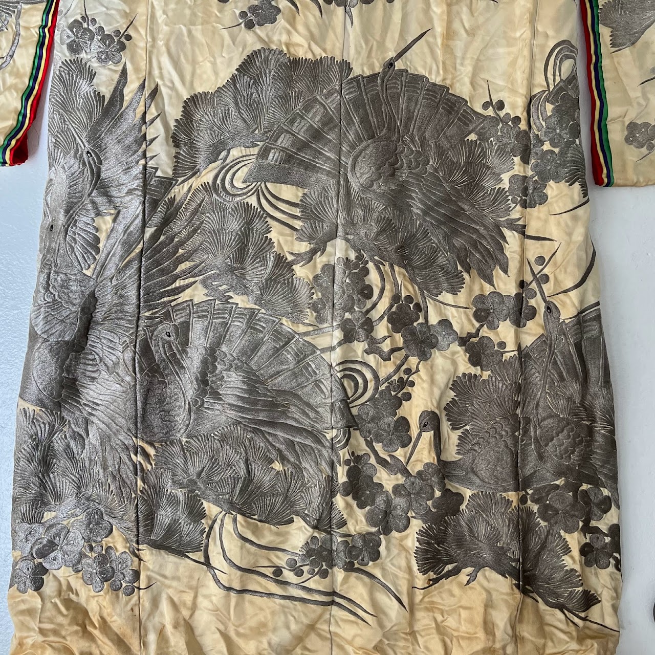 Vintage Embroidered Silk Kimono