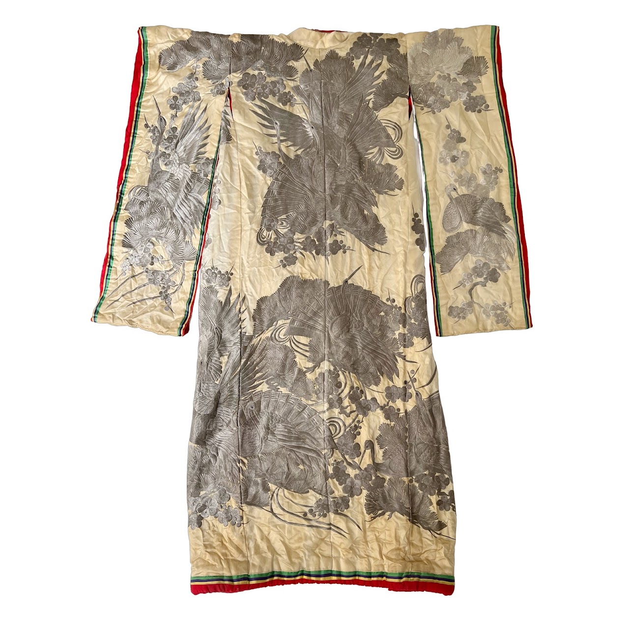 Vintage Embroidered Silk Kimono