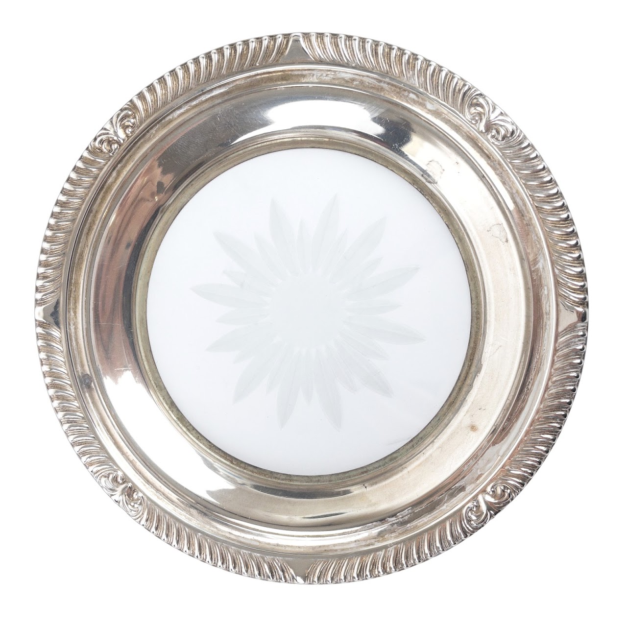 Sterling Silver Rimmed Plate