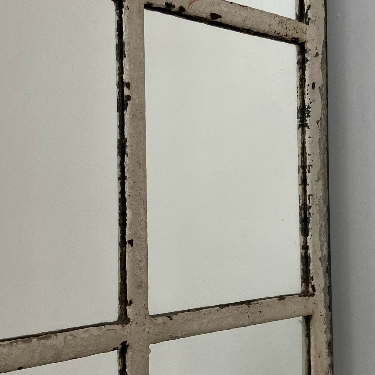 Industrial Cast Iron Multi-Pane Window Mirror