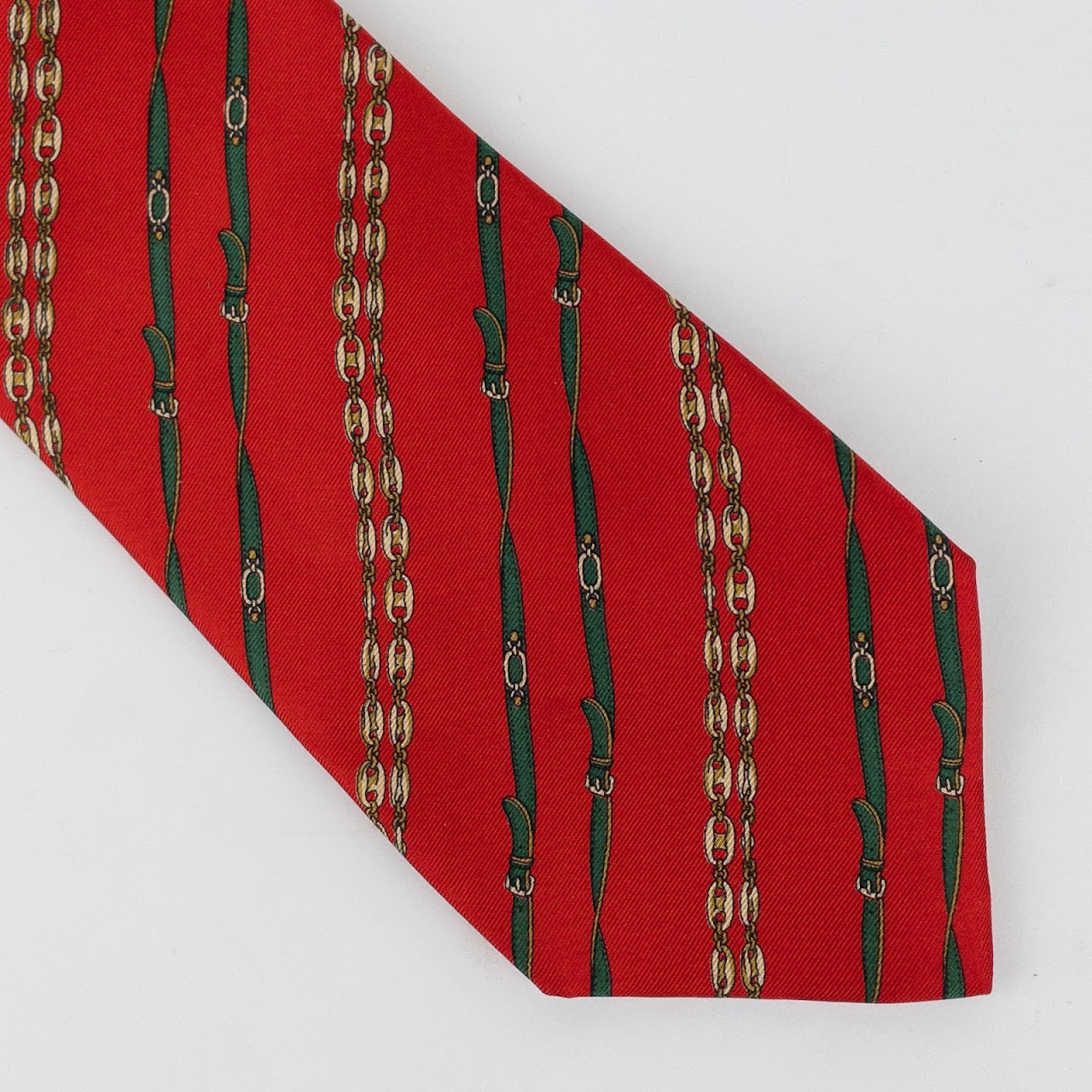 Gucci Silk Red Chain Tie