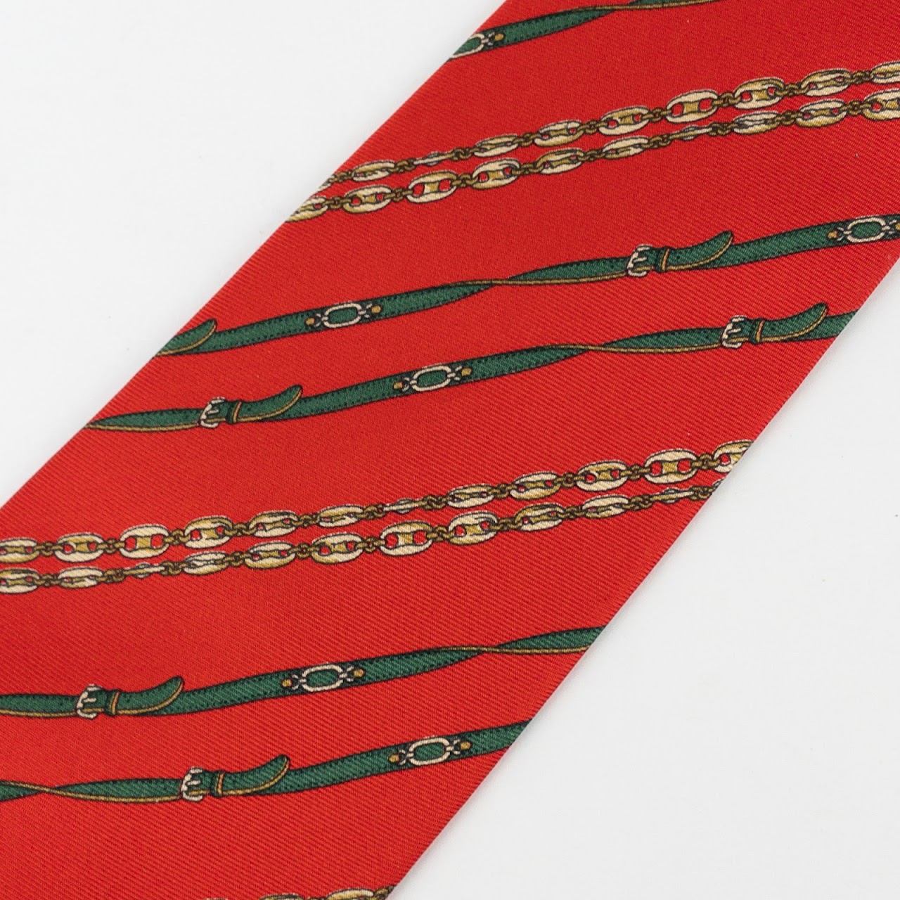 Gucci Silk Red Chain Tie