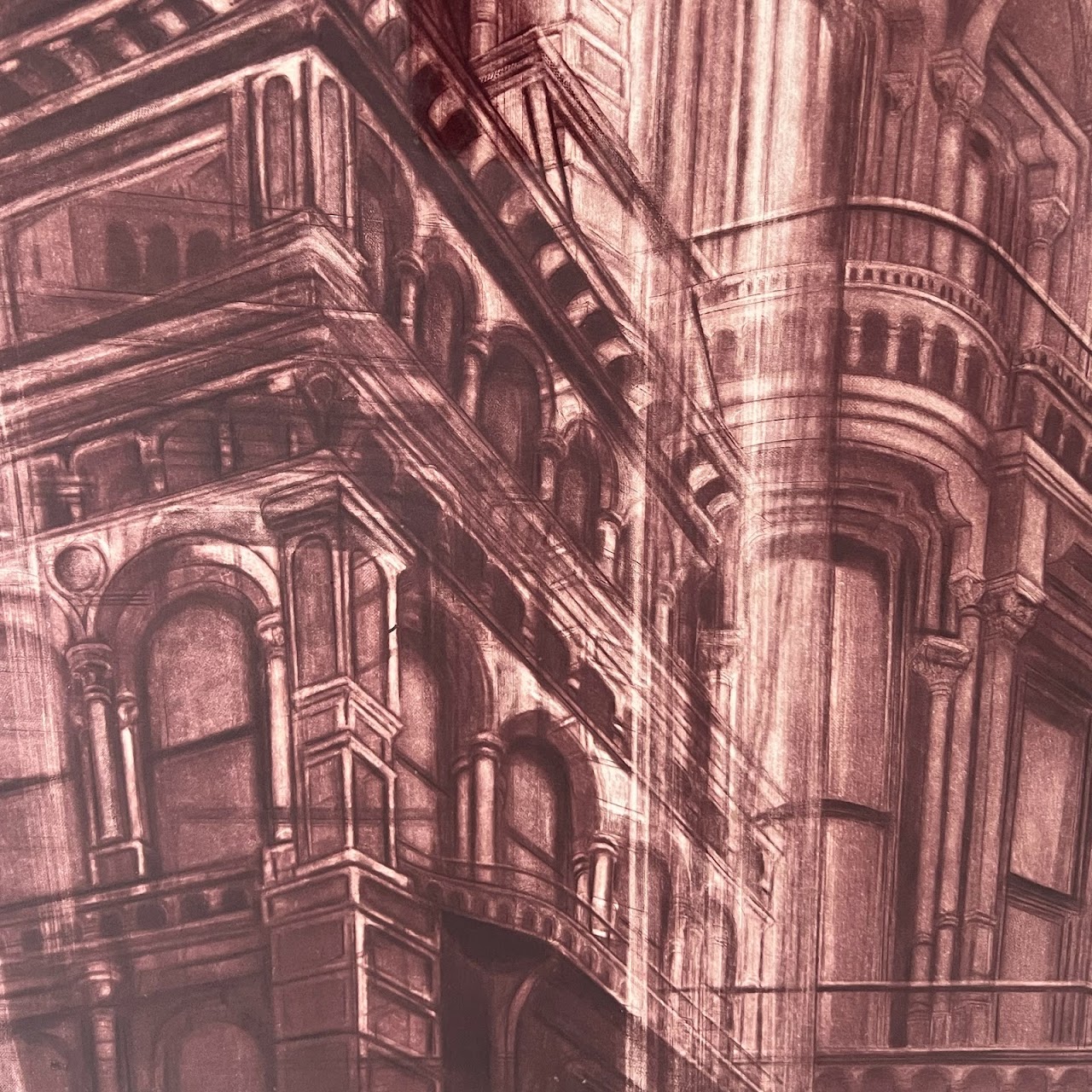 G.H. Rothe Signed 'Landmark' Large Scale Mezzotint