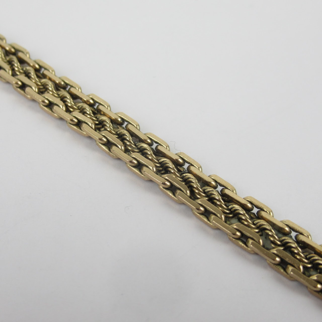 14K Gold Woven Link Bracelet