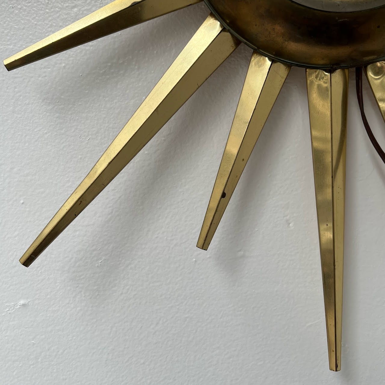 Sunburst Mid-Century United Wall Clock