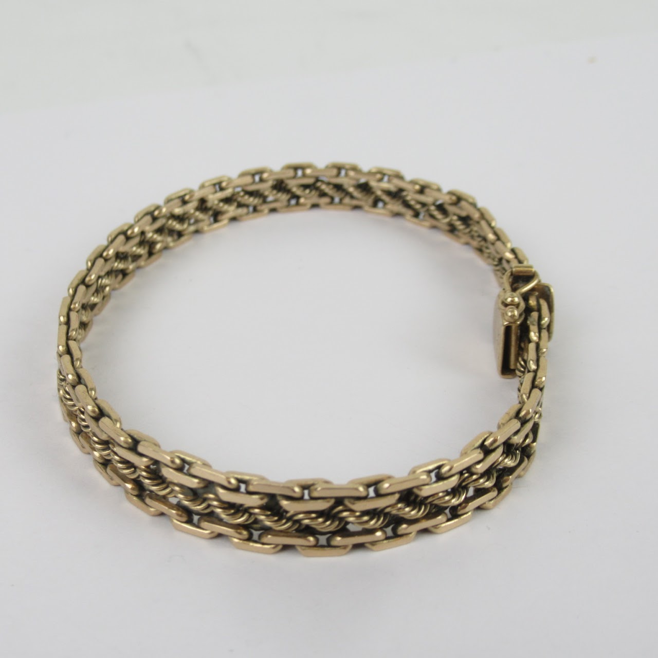 14K Gold Woven Link Bracelet