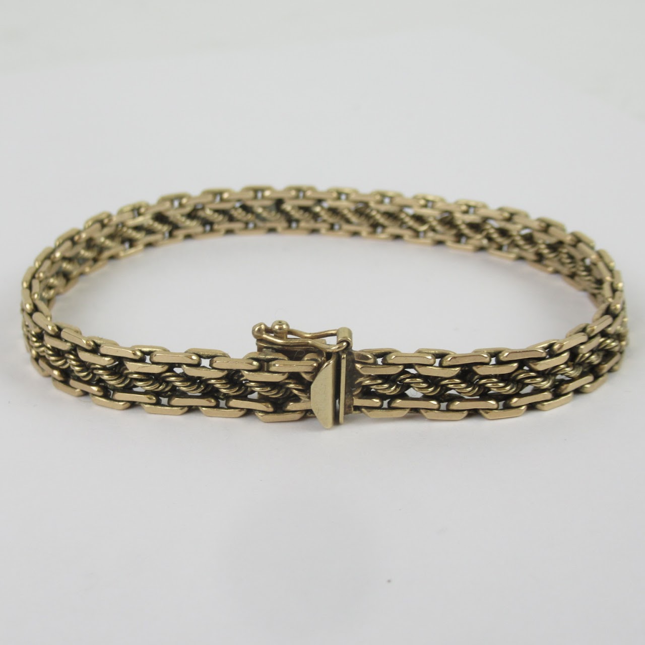 14K Gold Woven Link Bracelet