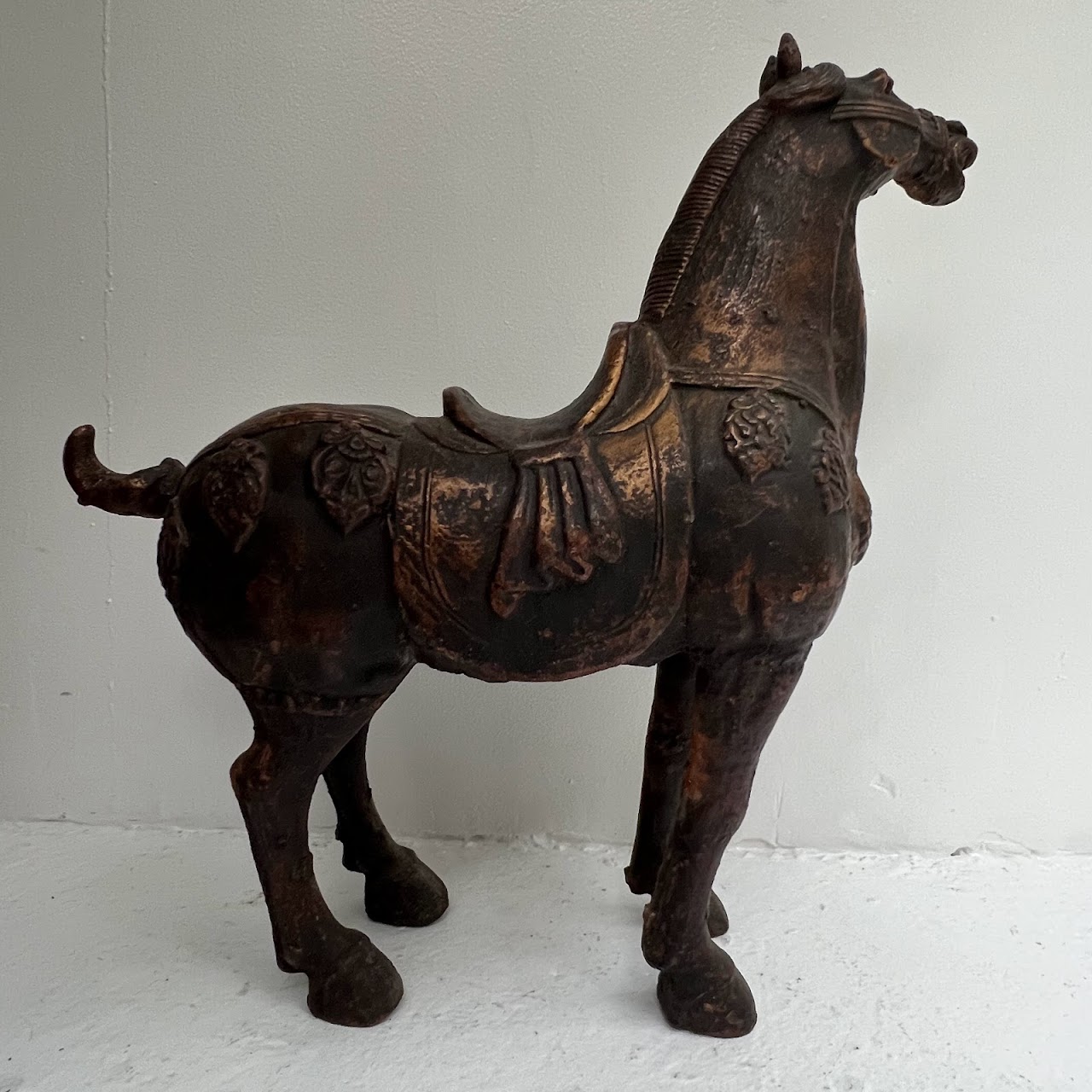 Chinese Cast Iron Horse Statue