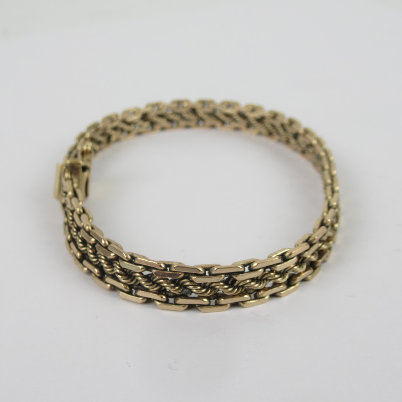 14K Gold Woven Link Bracelet