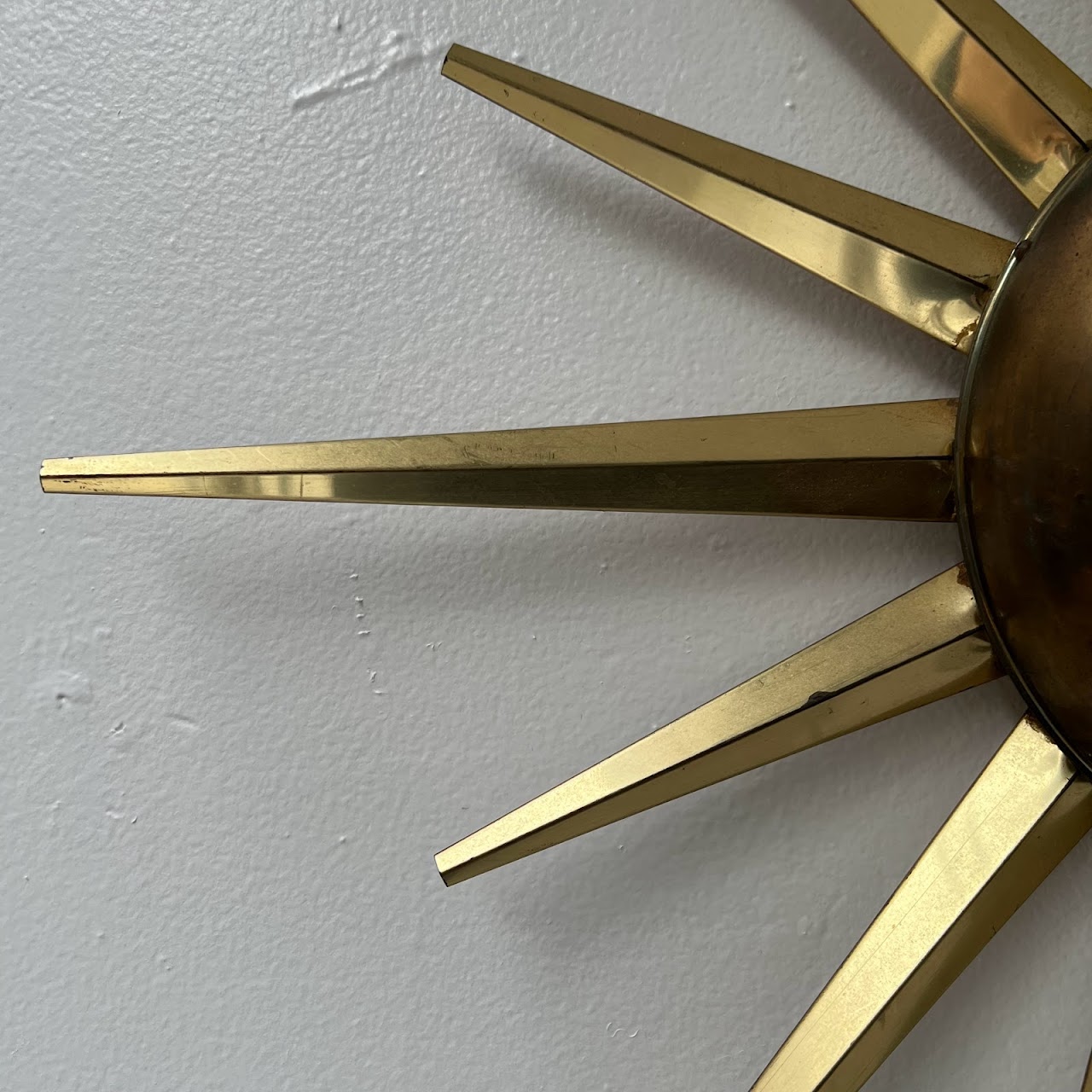 Sunburst Mid-Century United Wall Clock