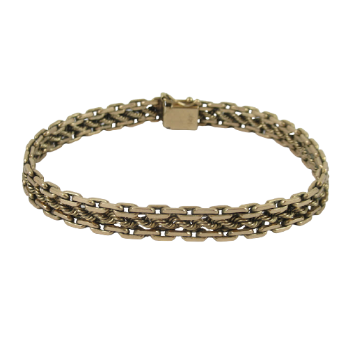 14K Gold Woven Link Bracelet