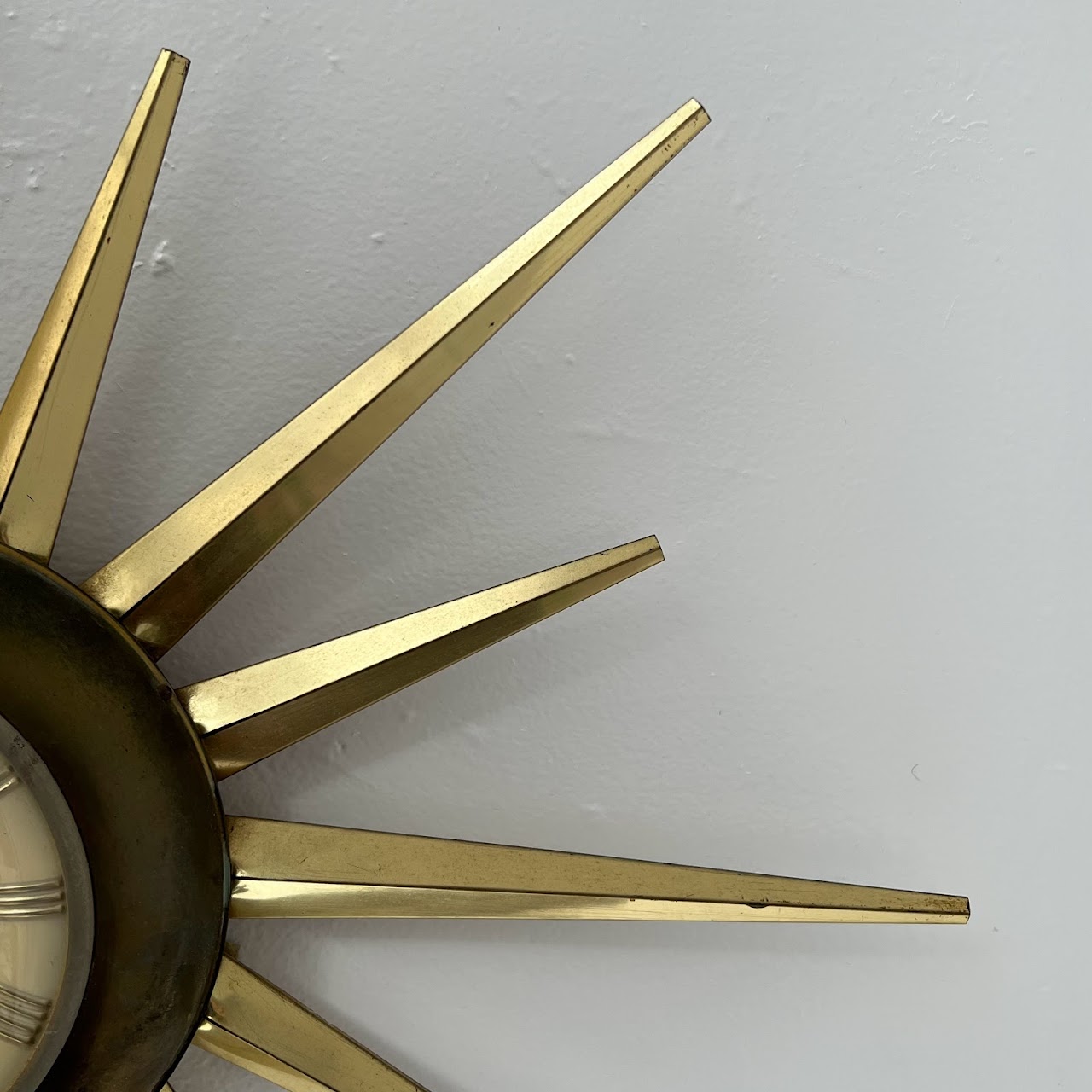 Sunburst Mid-Century United Wall Clock