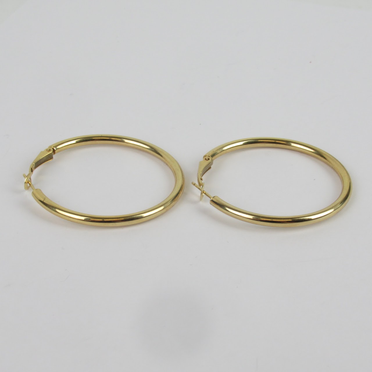 14K Gold Tubular Hoops