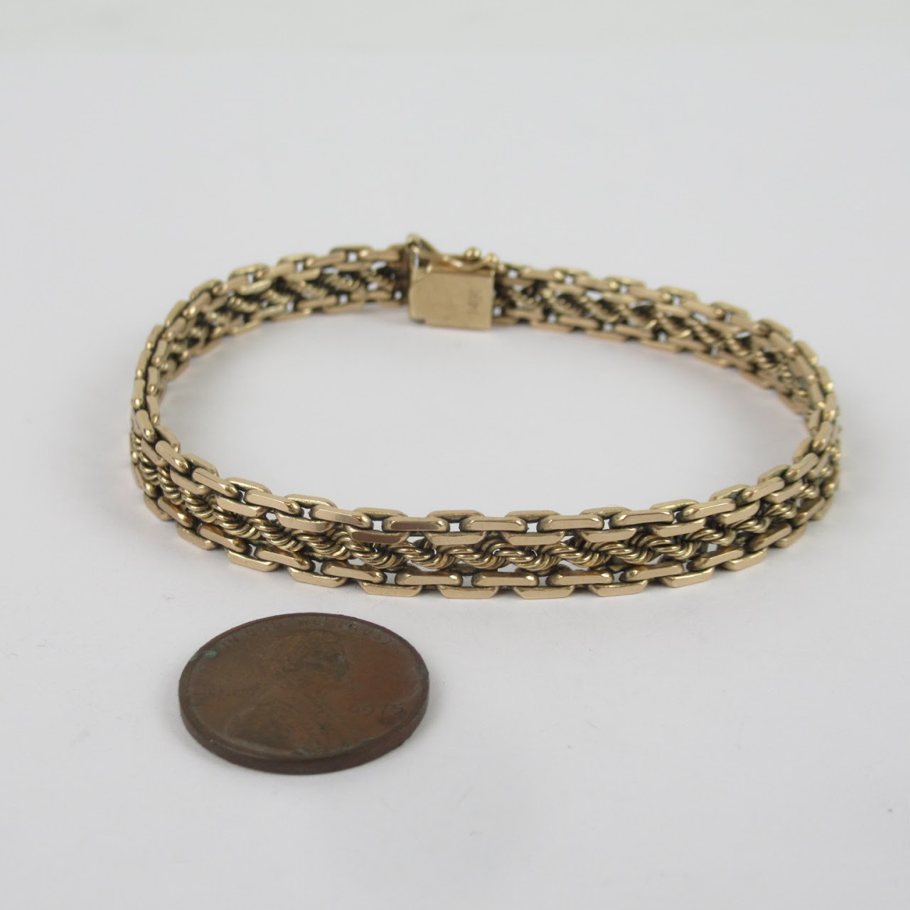 14K Gold Woven Link Bracelet