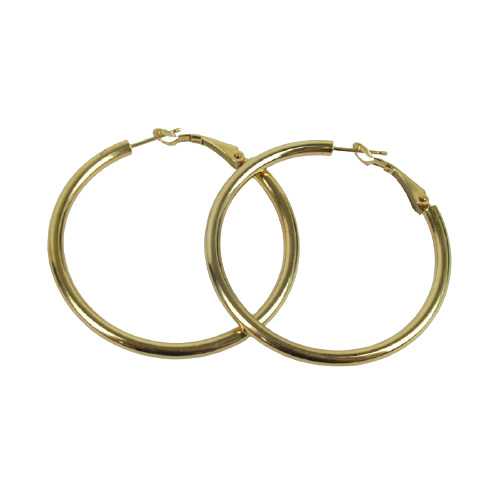 14K Gold Tubular Hoops