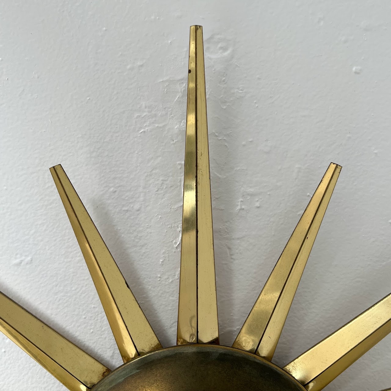 Sunburst Mid-Century United Wall Clock