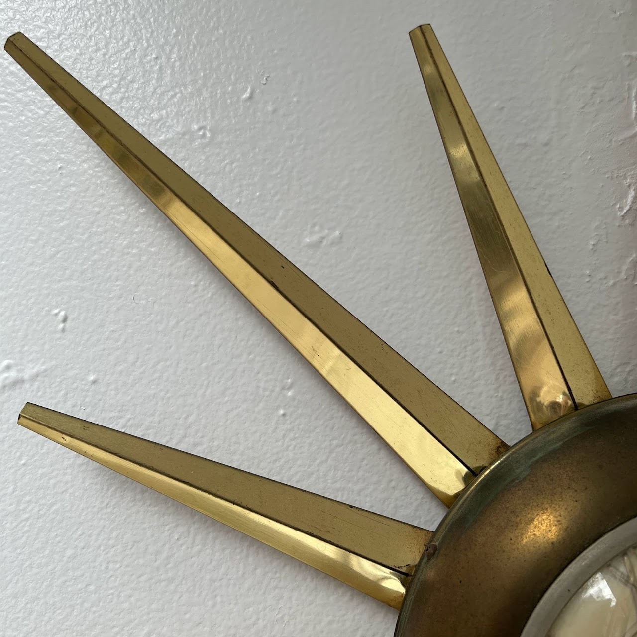 Sunburst Mid-Century United Wall Clock