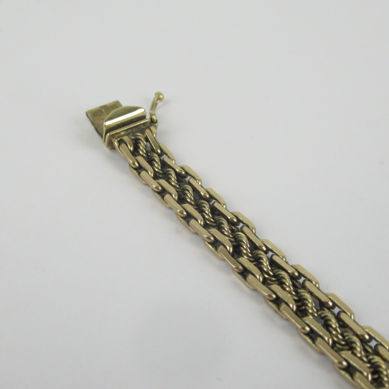 14K Gold Woven Link Bracelet