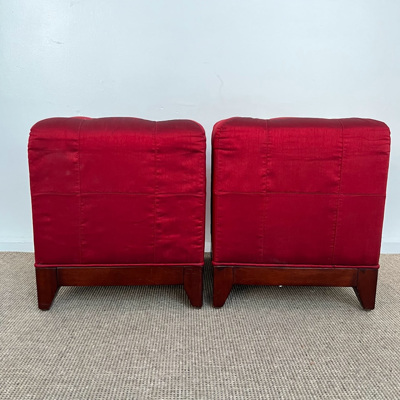 Tufted Cube Ottoman Pair