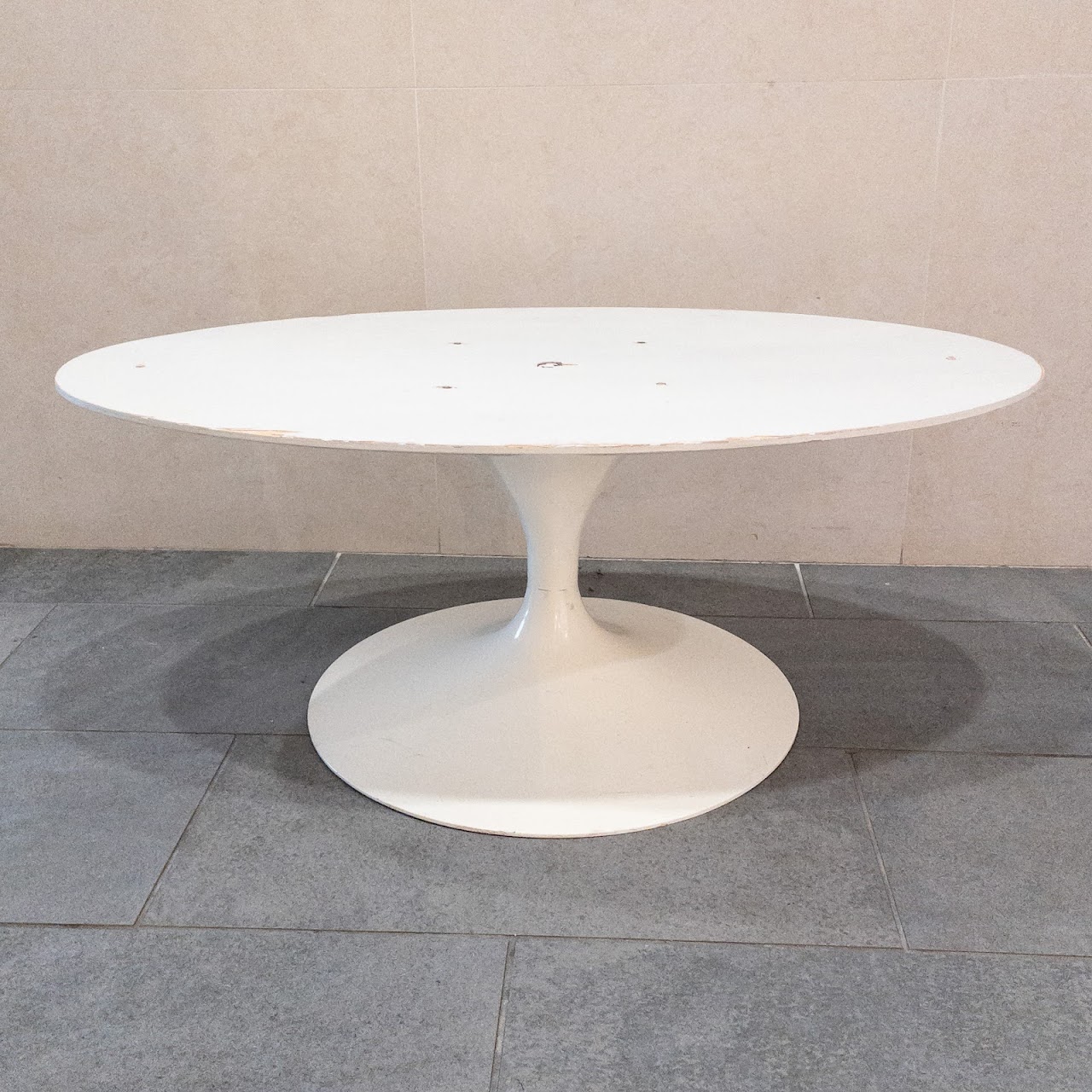 Tulip-Style Marble Top Cocktail Table