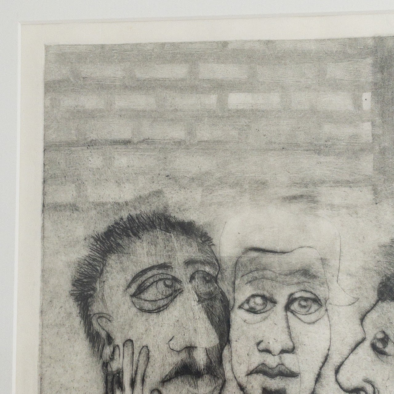 Signed 'Consoling' Etching