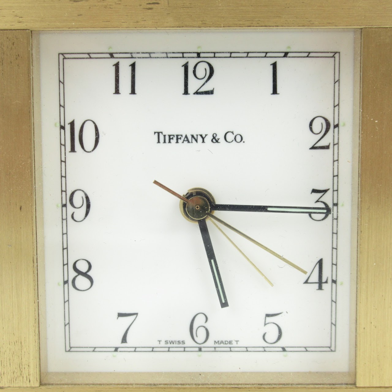 Tiffany & Co. Brass Desk Clock