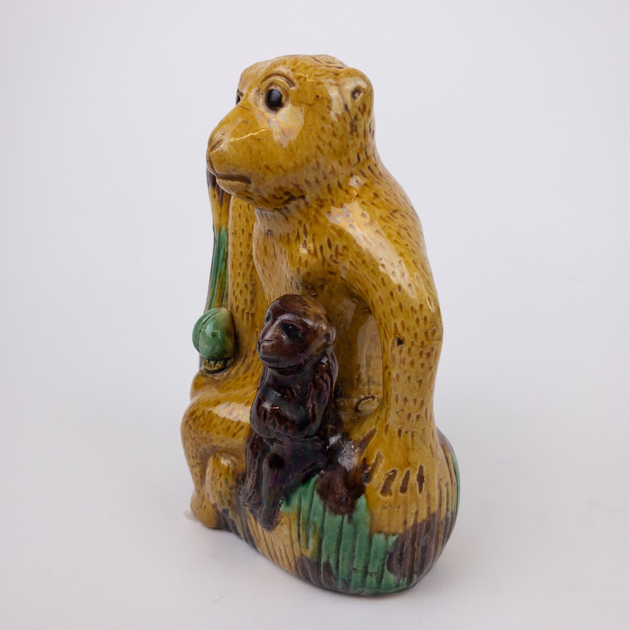 Antique Majolica Monkey Teapot