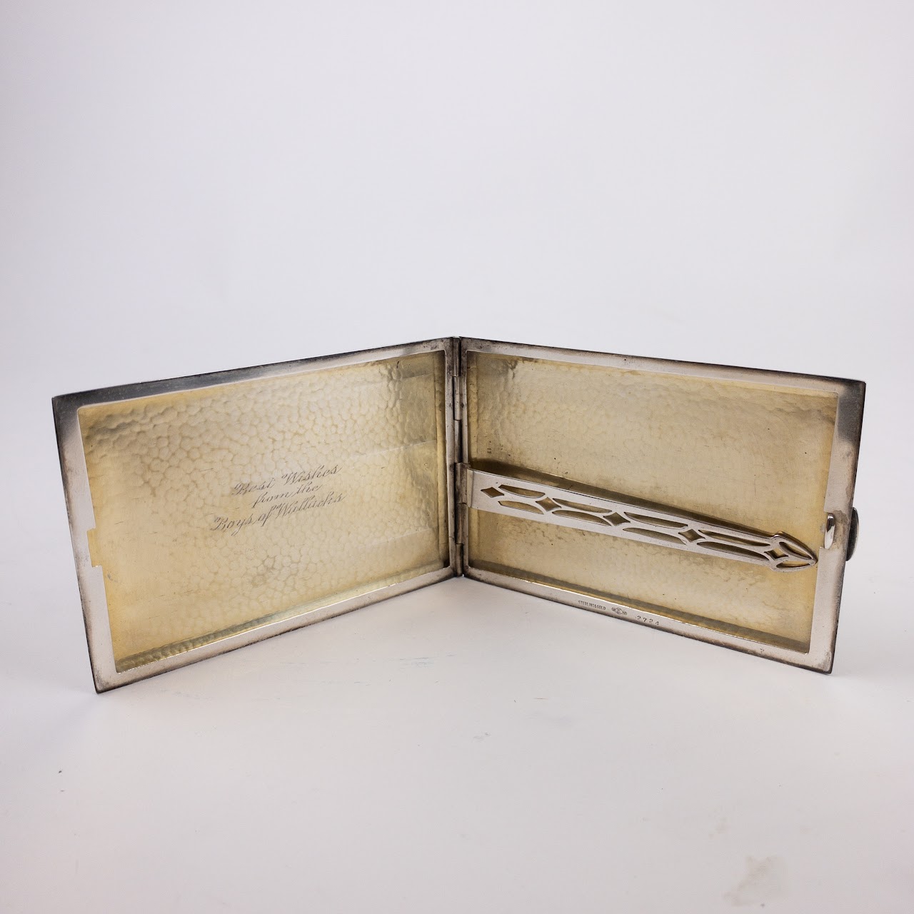 Sterling Silver & 14K Gold Cigarette Case