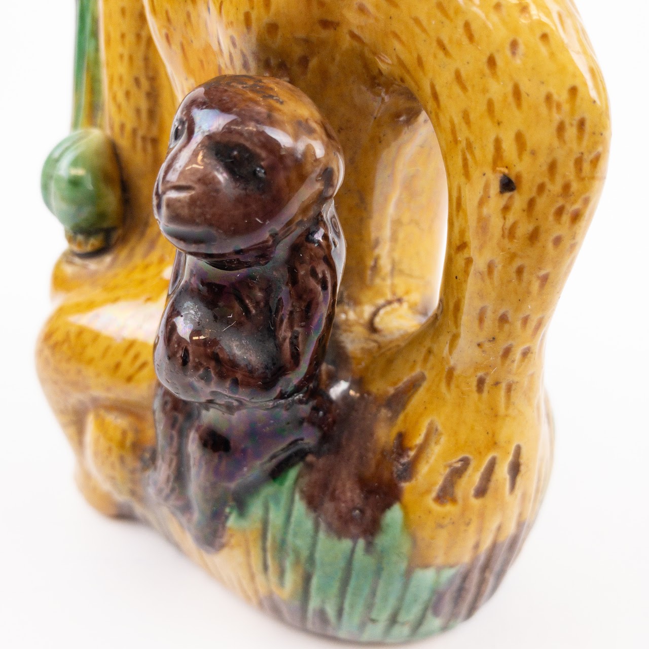 Antique Majolica Monkey Teapot