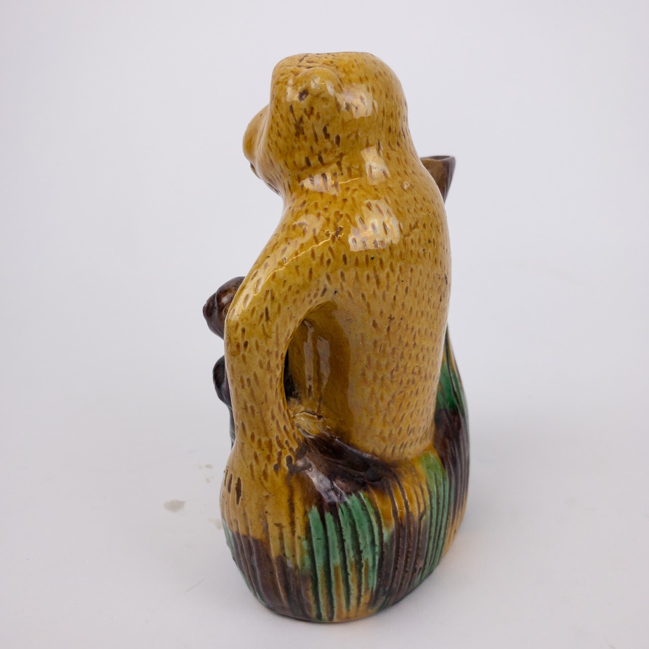 Antique Majolica Monkey Teapot