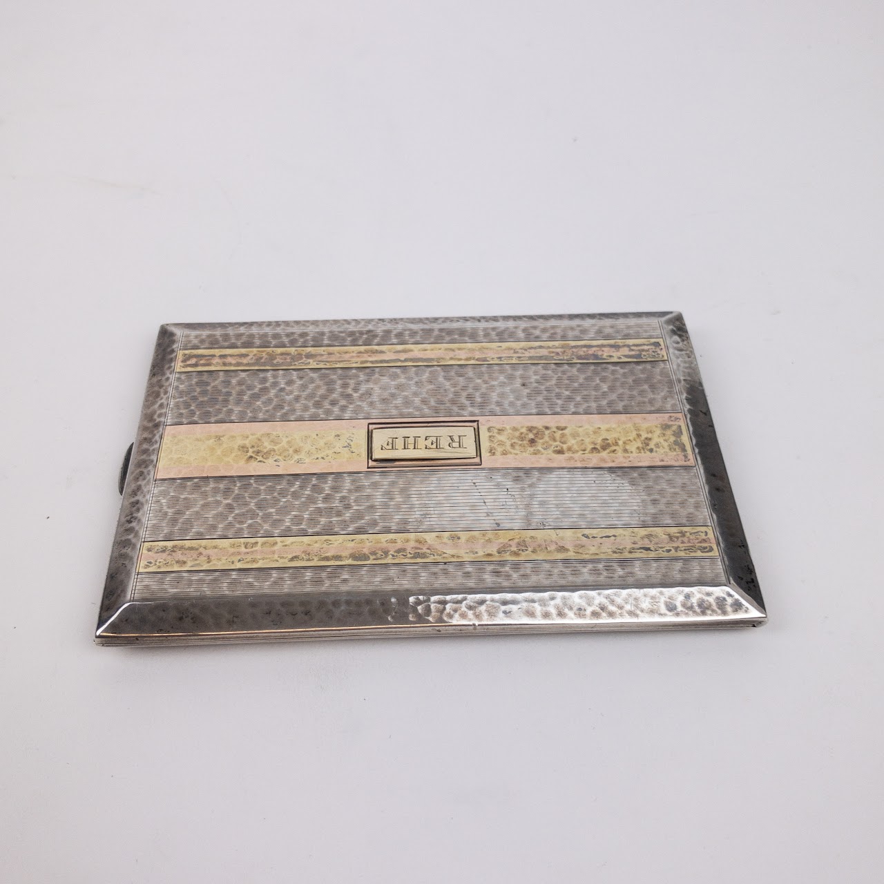 Sterling Silver & 14K Gold Cigarette Case