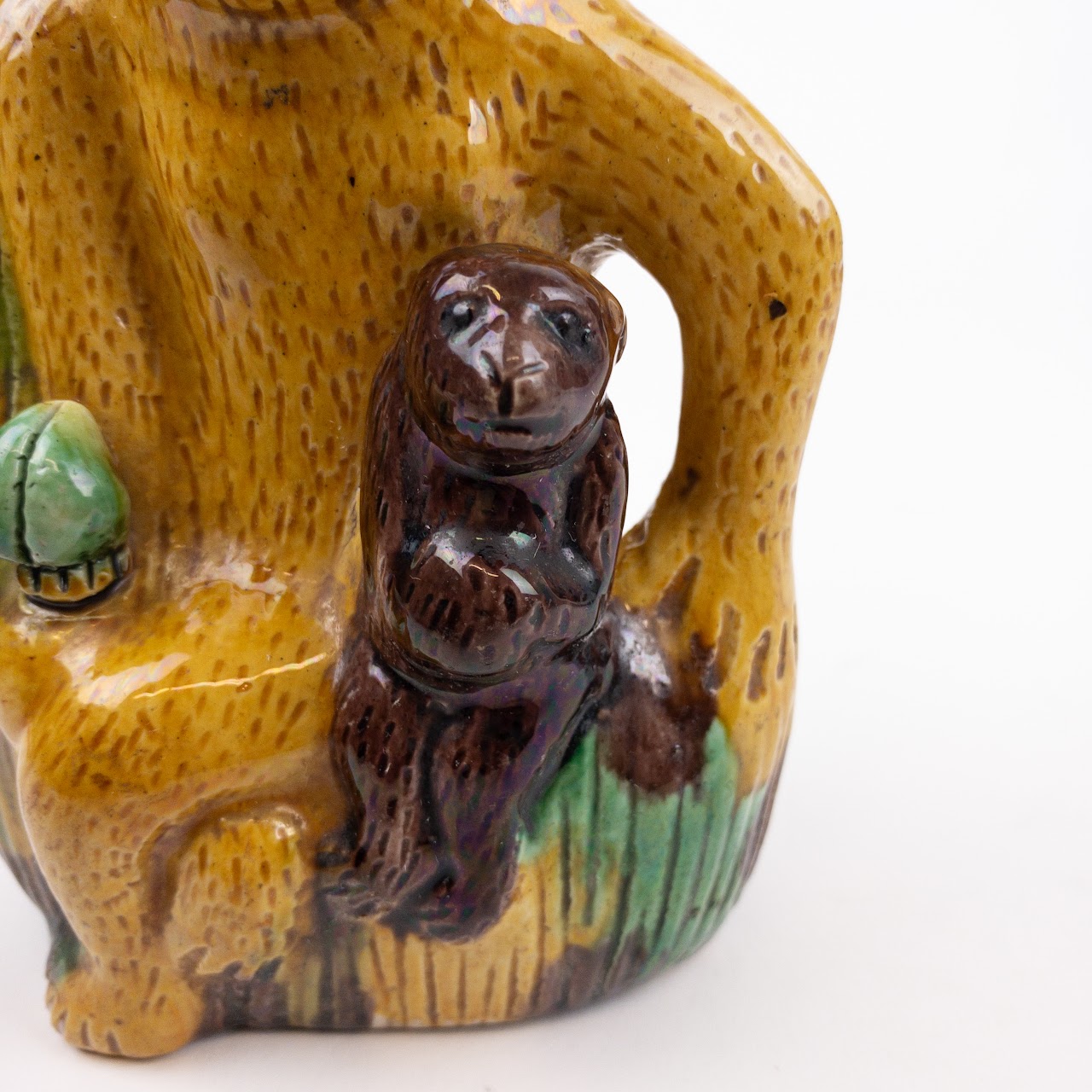 Antique Majolica Monkey Teapot