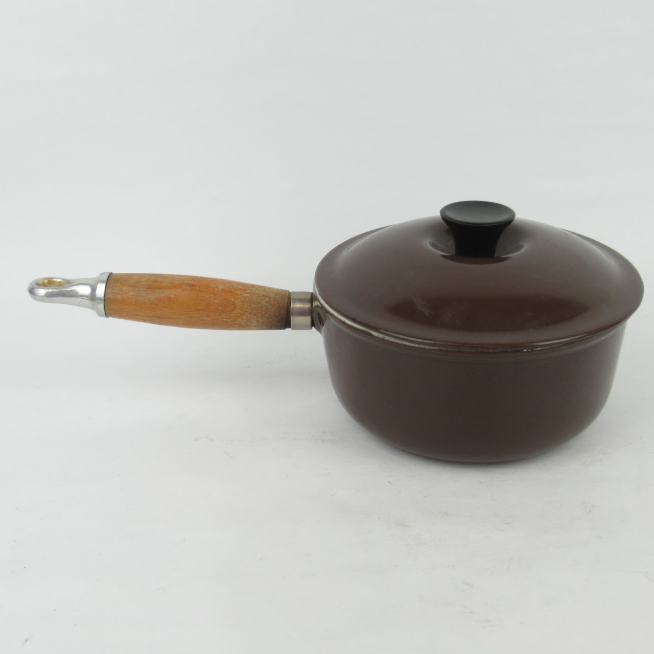 Le Creuset Vintage Wood Handled Saucepan Pair