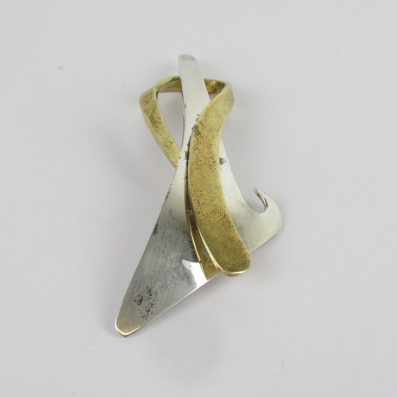 Sterling Silver Abstract Brooch